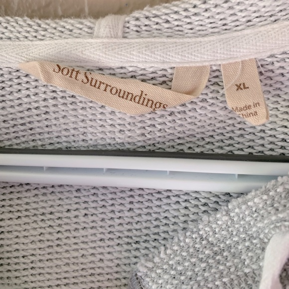 Soft Surroundings Coastal Grandma Just Beachy Snap Front Hooded Sweater Size XL - Picture 4 of 4